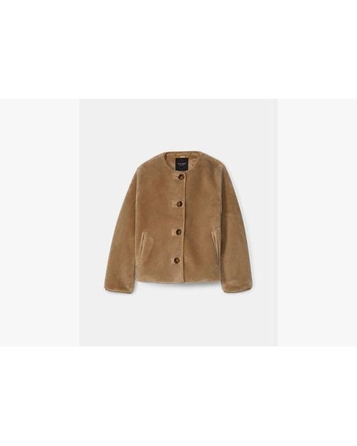 Kate Spade Black Bonded Shearling Jacket