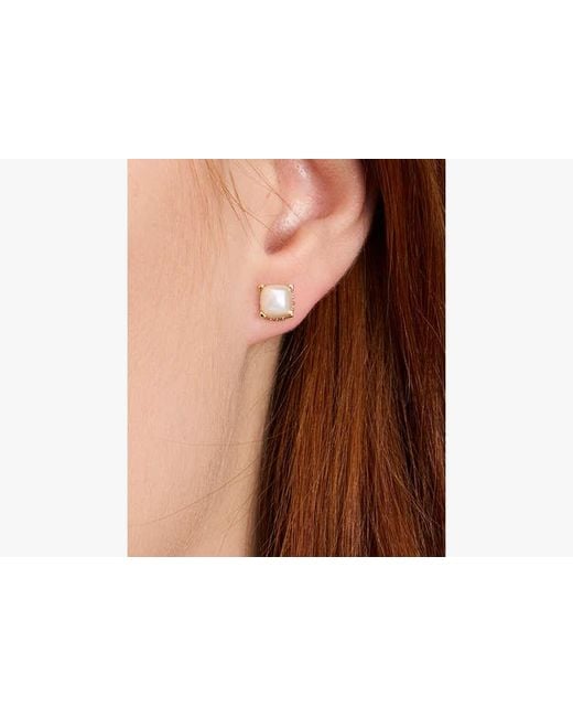 Kate Spade Metallic Little Luxuries 6mm Square Studs