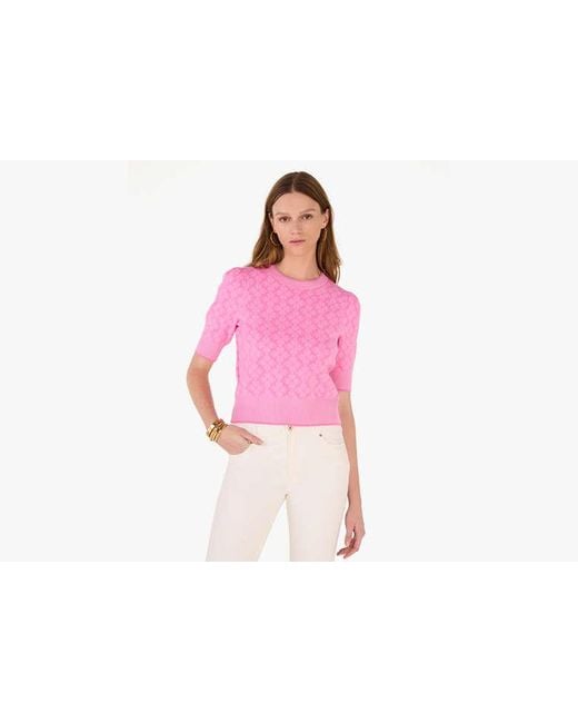 Kate Spade Black Flower Puff Sleeve Sweater