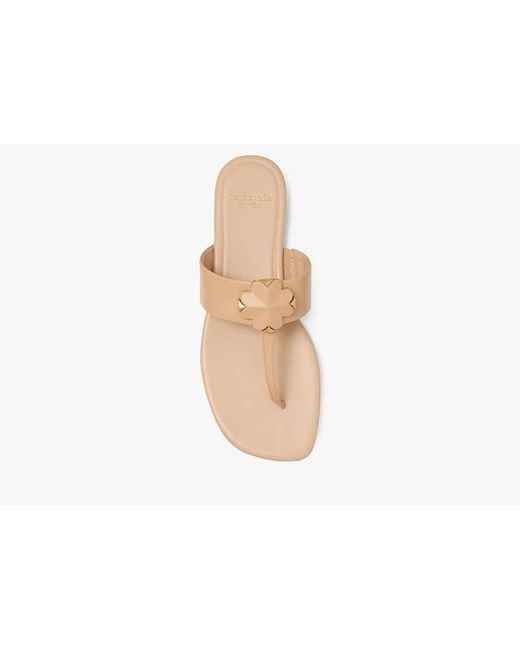 Kate Spade Natural Spade Flower Thong Sandals