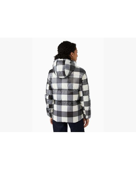 Kate Spade Black Festive Check Short Puffer