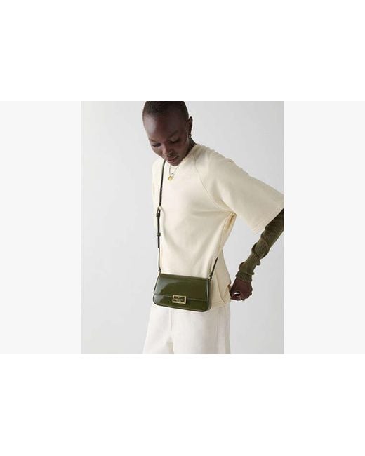 Kate Spade Green Reegan Patent Mini Flap Crossbody