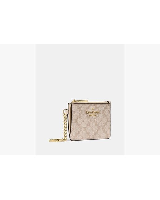 Kate Spade Natural Kate Spade Spade Flower Key Ring Card Holder