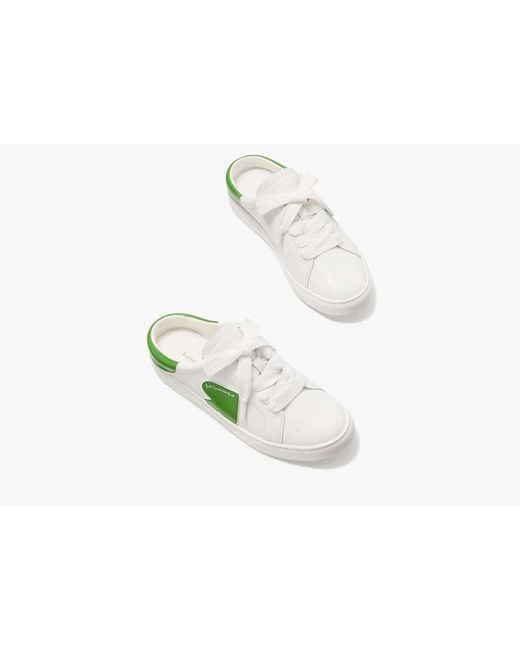 Kate Spade Green Charli Smooth Leather Mule Sneaker