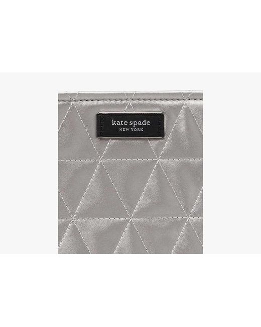 Kate Spade Black Sam Icon Quilted Satin Small Tote