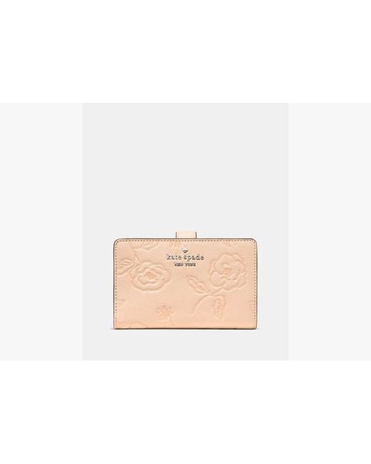 Kate Spade Natural Kate Spade Floral Medium Bifold Wallet