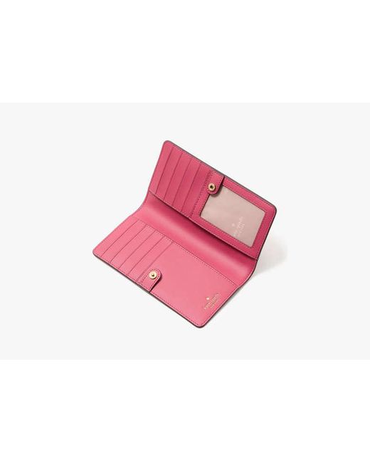 Kate Spade Pink Madison Large Slim Wallet