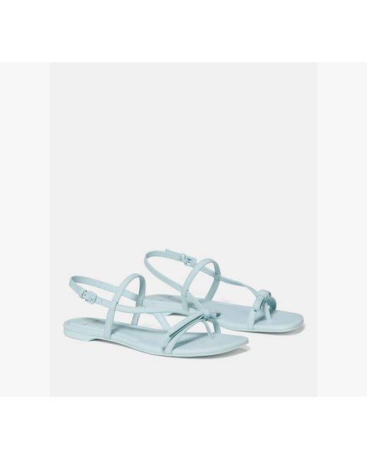 Kate Spade Outlet White Loop Flat Sandal