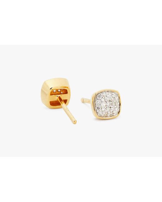 Kate Spade White Fine Time To Shine Pavé Diamond Studs
