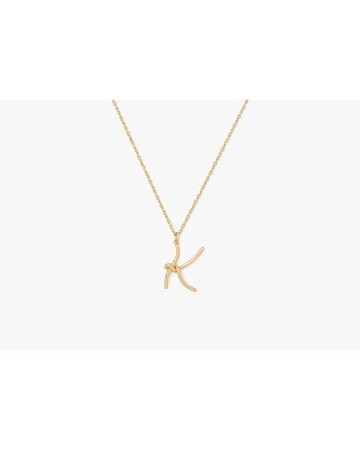 Kate Spade Black Initial Script K Pendant