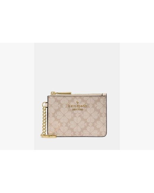 Kate Spade Natural Kate Spade Spade Flower Key Ring Card Holder