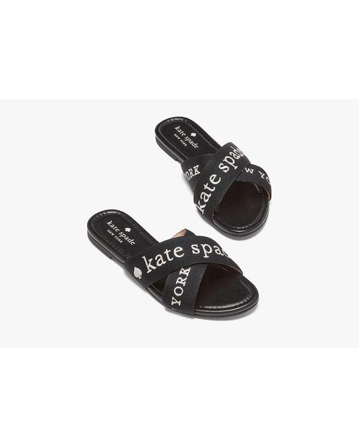 Kate Spade Black Piper Slide