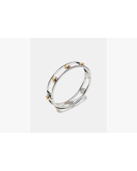 Kate Spade White Sculpted Spade Cut Out Bangle