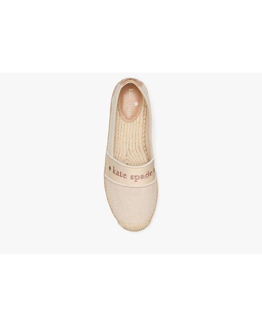 Kate Spade Black Piper Webbing Espadrille Flat