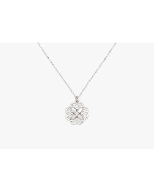 Kate Spade White Heritage Bloom Mini Pendant