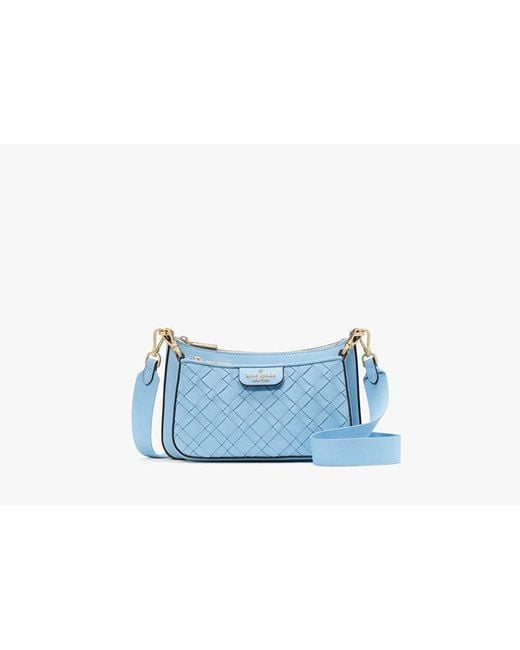 Kate Spade Blue Duet Woven Leather Crossbody
