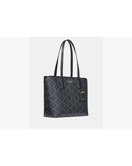 Kate Spade Black Signature Spade Flower Large Tote