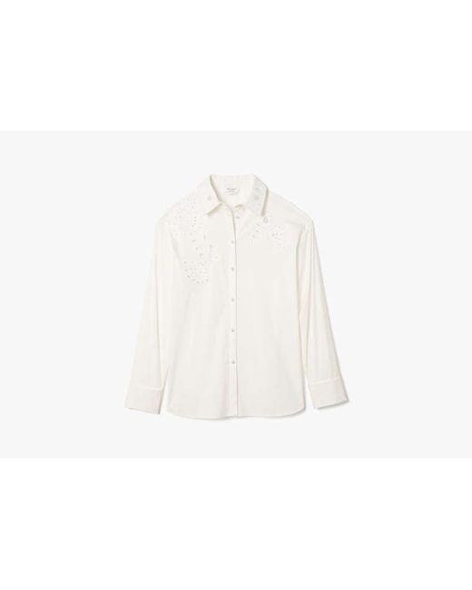 Kate Spade Black Autumn Paisley Embroidered Shirt