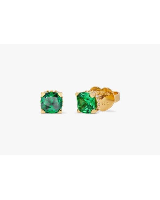 Kate Spade Green Little Luxuries 6mm Square Studs