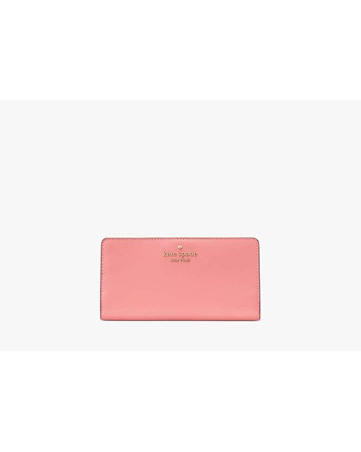 Kate Spade Pink Madison Large Slim Wallet