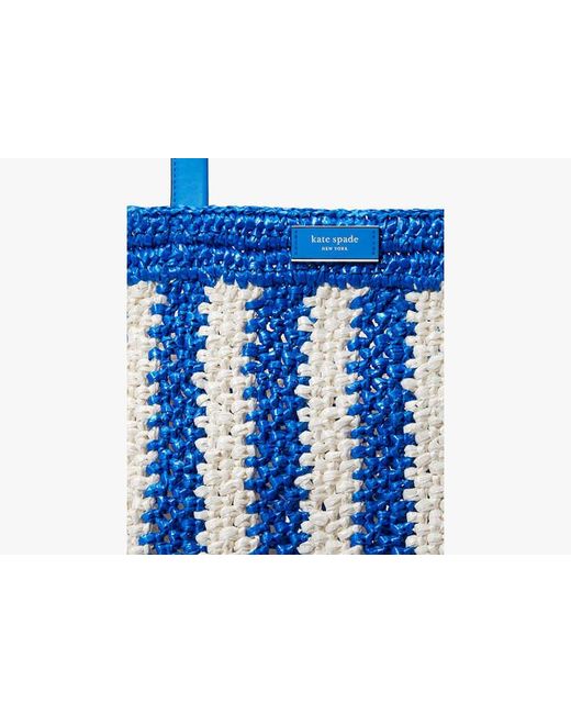Kate Spade Eden Striped Crochet Large Tote, Bluecolor