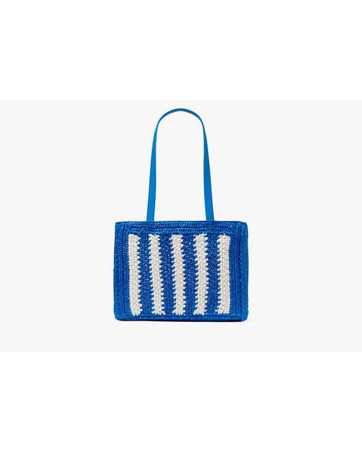 Kate Spade Eden Striped Crochet Large Tote, Bluecolor