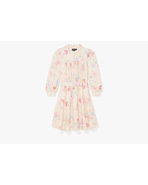 Kate Spade Black Whimsical Garden Belted Shirt Dress