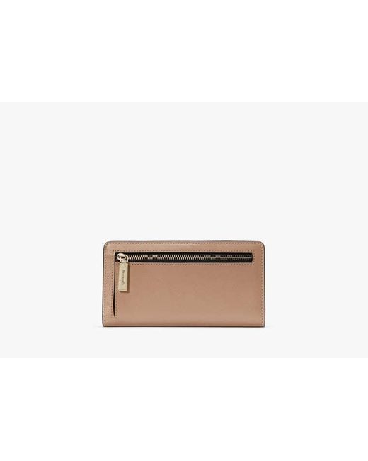Kate Spade Black Madison Colorblock Large Slim Bifold, Toasted Hazelnut