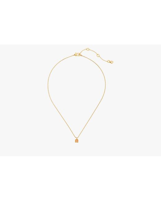 Kate Spade White Little Luxuries 6Mm Square Pendant