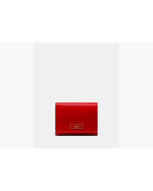 Kate Spade Red Bridget Patent Small L-Zip Wallet