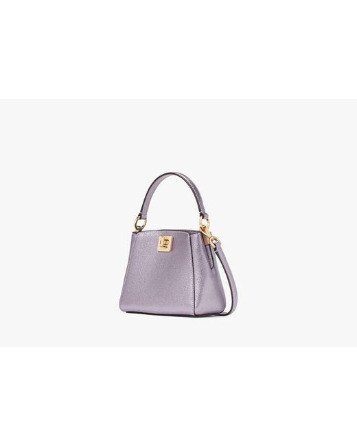 Kate Spade Black Phoebe Metallic Mini Top Handle Crossbody