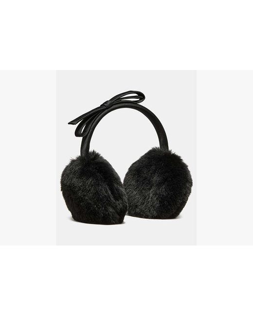 Kate Spade Shoelace Bow Earmuffs in Black | Lyst