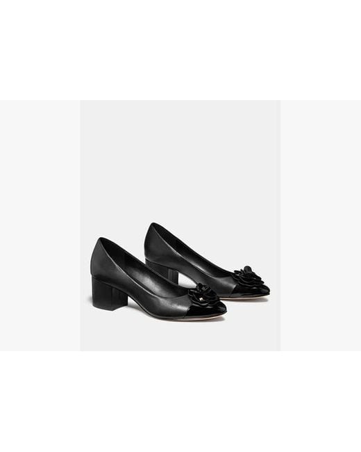 Kate Spade Black Flora Ballet Pump