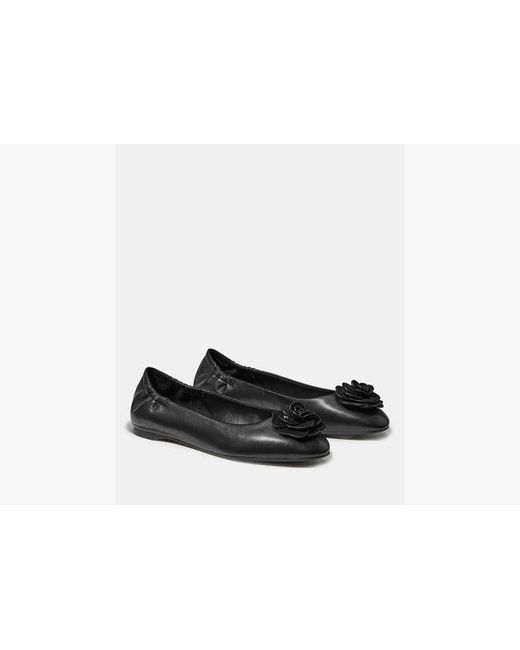 Kate Spade Black Flora Ballet Flat