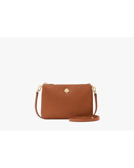 Kate Spade Brown Kayla Small Triple Compartment Crossbody