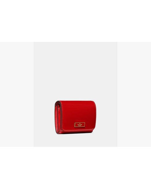 Kate Spade Red Bridget Patent Small L-Zip Wallet