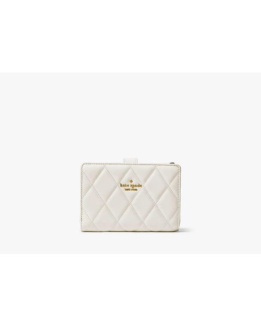 Kate Spade White Carey Medium Bifold Wallet