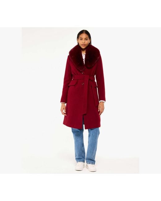 Kate Spade Outlet Red Wool Coat
