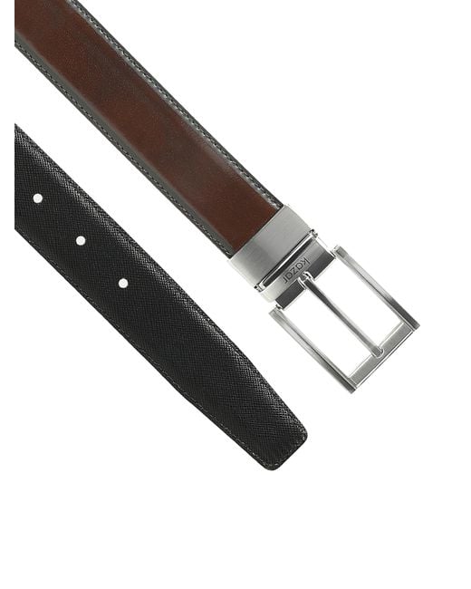 Cintura Reversibile Da Uomo Nera E di Kazar in White da Uomo