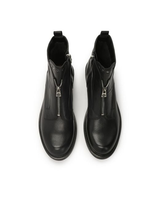 Cómodas Botas Negras Con Cremallera En La Parte Superior Kazar de color Black