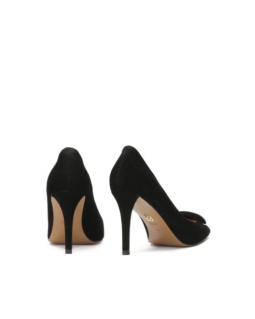 Kazar Black Schwarze Wildlederpumps Mit Verzierung