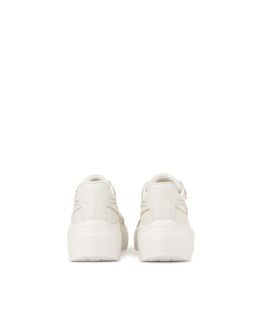 Baskets Blanches Avec Garnitures Dorées Kazar en coloris White