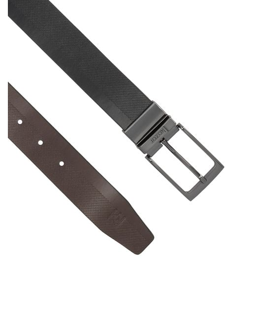 Correa De Doble Cara Con Perforación Y Hebilla Metálica Kazar de hombre de color Brown