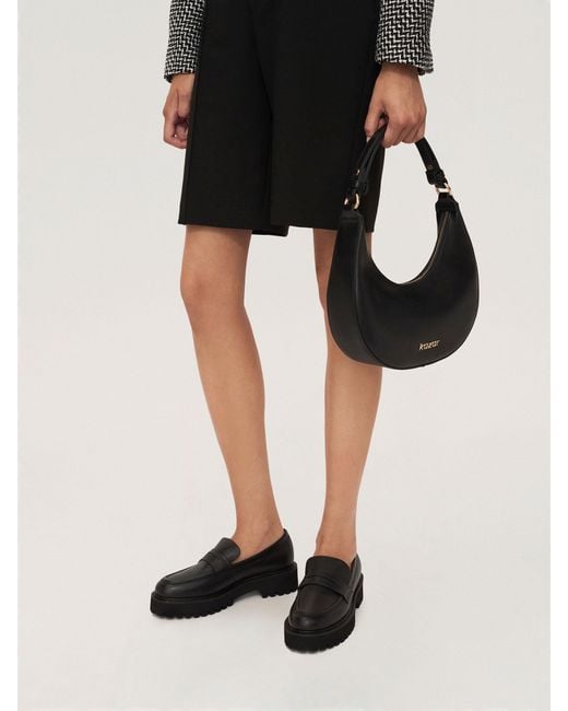 Kazar Black Freizeitschuhe Aus Leder Mit Dicker Sohle Zum Hineinschlüpfen