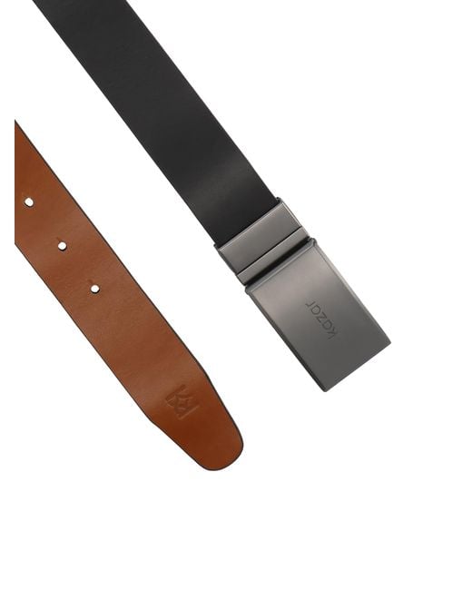 Correa De Doble Cara Con Hebilla Completa Mate Kazar de hombre de color Brown