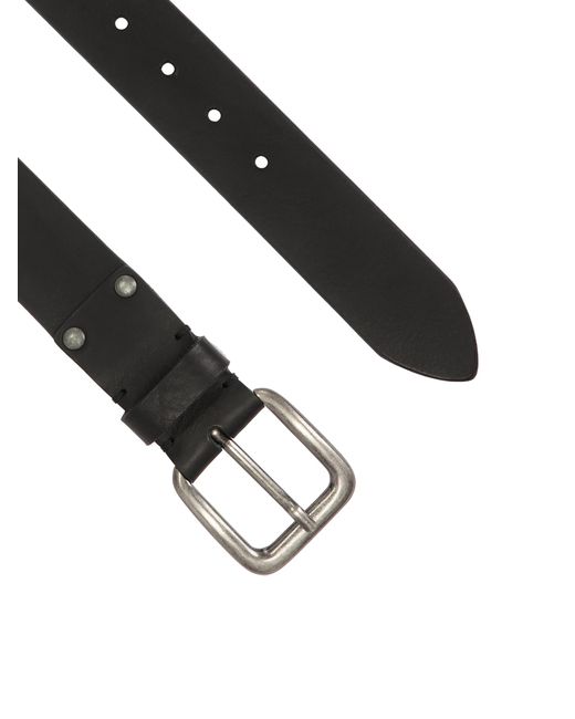 Cinturón Con Hebilla Plateada Kazar de hombre de color Black