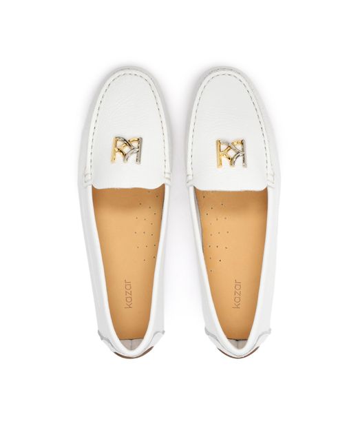 Kazar White Mokassins Für Damen