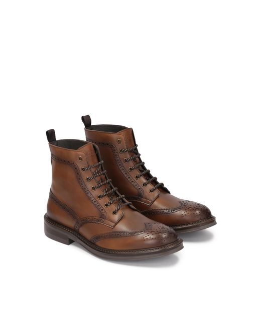Bottes À Lacets Marron Avec Décoration Brogue Kazar pour homme en coloris Brown