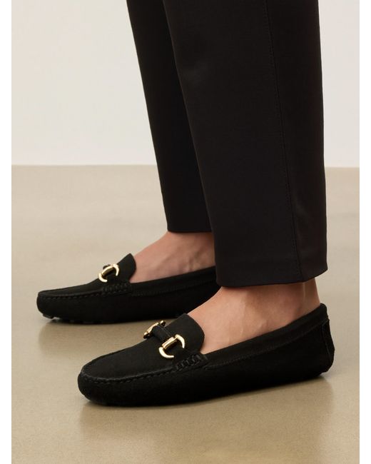 Kazar Black Schwarze Wildledermokassins Mit Clutch