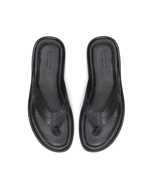 Kazar Schwarze Herren-Flip-Flops in White für Herren
